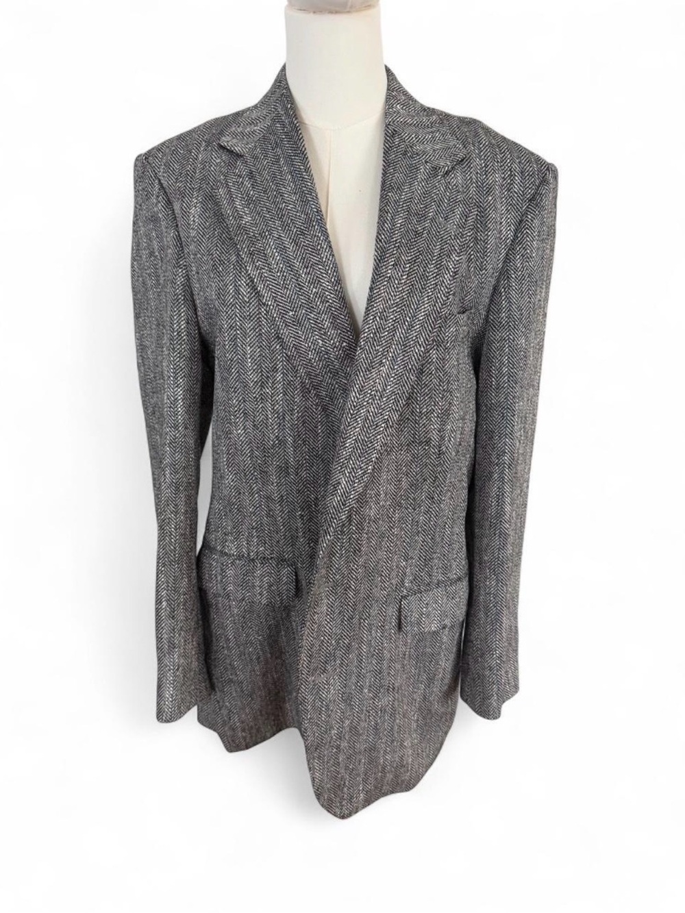 Haggar Men's Gray Herringbone Blazer
